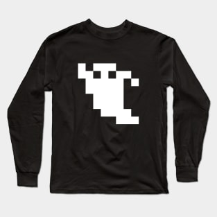 8 Bit Pixel Ghost Long Sleeve T-Shirt